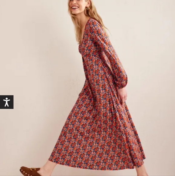 Boden Keyhole Jersey Maxi Dress Sz 10 - Picture 5 of 9